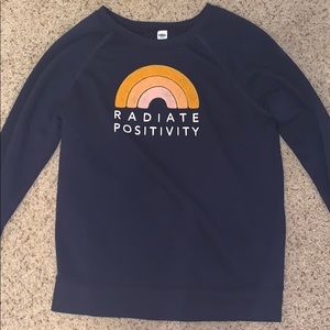 Navy sweatshirt with cute front detail